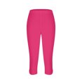 thumbnail image 4 of Summer Savings Clearance! Stamzod High Waisted Leggings for Women Summer Solid Color Plus Size Leggings Casual Slim Fitting Yoga Gym Capri Leggings with Pockets for Women Hot Pink E XL, 4 of 6