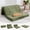 Green, variant on Panapinka 6" Tri-Fold Floor Mattress Sofa Bed, Folding Tufted Chenille Couch Guest Mat, Twin Size Portable Foldable Topper for Adults, Space-Saving Floor Sofa for Camping, Nap