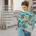 thumbnail image 4 of Haiem Turtles And Seahorses Baby Nursing Cover & Nursing Poncho - Multi Use Cover for Baby Car Seat Canopy, Stroller Cover, 360°Full Privacy Breastfeeding Coverage, 4 of 9
