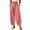 Hot Pink, variant on Linen Barrel Pants Women Cotton Palazzo High Waisted Balloon Pants Summer Casual Beach Boho Wide Leg Baggy Trousers(Black,L)