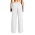 thumbnail image 4 of Plus Size Pants for Women 13x New Wide Leg Pants for Women Elastic Waist Textured Long Trousers with Tassel Drawstring Loose Fist Casual Pants with Pockets, 4 of 6