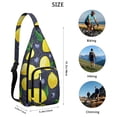 thumbnail image 3 of Sunny Lemons Sling Backpack - Cheerful Fruit Design Crossbody Shoulder Bag, Lightweight Hiking Pack, 3 of 4