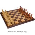 thumbnail image 2 of Abigail Chess Inlaid Wood Folding Board Game with Pieces, Extra Large 21 Inch Set, 2 of 5