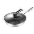 thumbnail image 1 of Wok de acero inoxidable, sartén wok de acero inoxidable Sartén wok de acero inoxidable Wok de acero inoxidable con forma de panal Funcionamiento suave, 1 of 5
