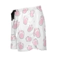 thumbnail image 4 of Women's Soft Sleep Shorts Relaxed Fit Lounge Pajama Bottoms Shorts for Women Pajama for Home and Comfort Pink Bunny Footprints, 4 of 8