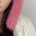 thumbnail image 7 of harmtty Lei Feng Hat Solid Color Imitation Fox Fur Skiing Hat Autumn Winter Women Warm Hat Outdoor Activities Accessories, 7 of 7