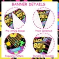 thumbnail image 5 of 80s Party Decorations 36PCS 80s Triangle Banner Back to The 80s Birthday Party Banner 80's Theme Party Supplies 80s Flag Banner Retro 1980s Hip Hop Theme Party Banner I Love 80s Party Supplies, 5 of 6
