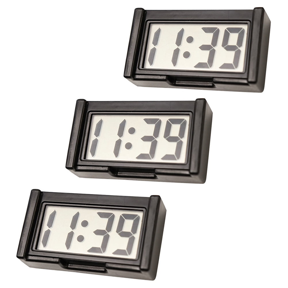 Hemoton 3 Pcs Car Clocks Mini Mute Clocks Desktop Digital Clocks