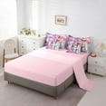 thumbnail image 5 of Homewish Pet Kitten Lovers 7-Piece Bedding Comforter Set,Japanese Sakura King Bedding Sets,Pink Cherry Blossom Bed Sheets For Girl Teens,Ultra Soft Home Decor Reversible, 5 of 8
