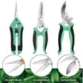 thumbnail image 2 of Xhegex Garden Pruning Shears 3 Pack Gardening Shears, Garden Scissors, Stainless Steel Garden Shears, Pruning ScissorsGarden Clippers, Pruning Shears for Gardening Garden Tools,Green, 2 of 8