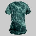 thumbnail image 7 of EHTMSAK Scrubs Tops for Women Floral with Pocket with Pocket Short Sleeve V-Neck Nurse Tops Printed Working Uniform Blouse Working Tops Dark Green 5X, 7 of 7