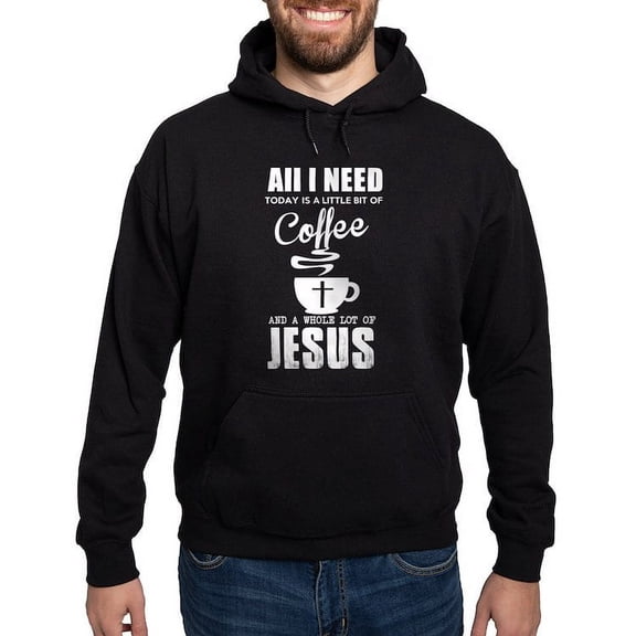 CafePress - AII I NEED COFFEE WITH LOT OF JESUS Sweatshirt - Pullover Hoodie, Classic, Comfortable Hooded Sweatshirt