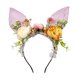thumbnail image 3 of Diadema con orejas de conejo de Pascua, diadema con flores, accesorios para el cabello encantadores Rosa, 3 of 9
