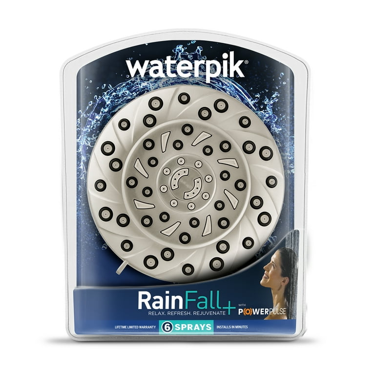 Waterpik PowerPulse Rain Fall+ 6-Mode Massage Shower Head
