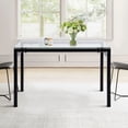 thumbnail image 1 of Mesa de Comedor Rectangular de 120x60cm - Para 4-6 Personas, Con Tablero de Vidrio Templado HOMEMAKE FURNITURE  Moderno Minimalista, 1 of 6