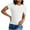 White, variant on GigrtiJin Women's Lightweight Tops Solid Color Crew Neck Short Sleeve Tunic Shirt Summer Casual Slim Athletic Tops
