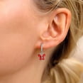 thumbnail image 3 of Pendientes de aro para las mujeres de la moda de joyería de cobre con cristales de colores Elegante Dainty Everyday Wear Accesorios de moda Idea, 3 of 3