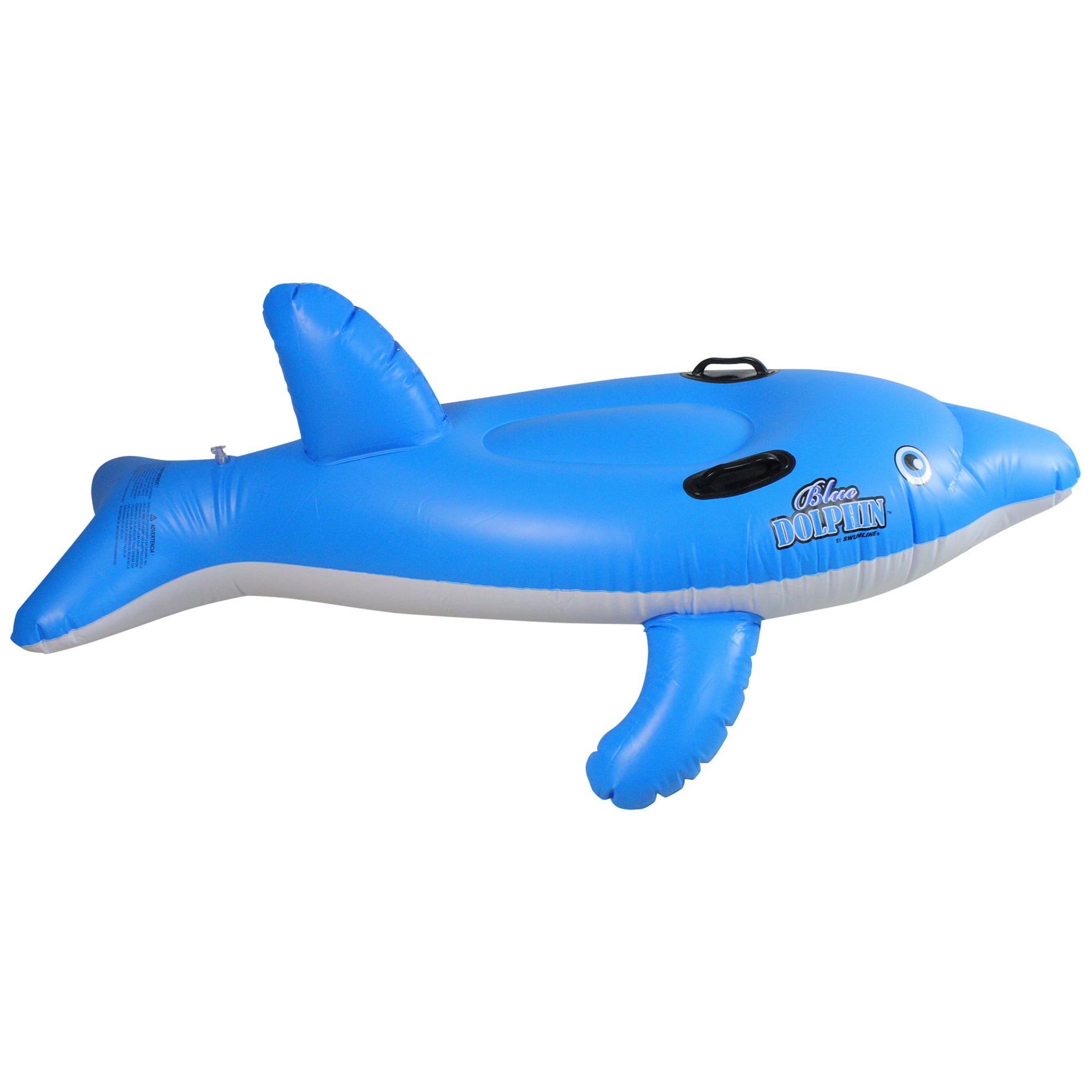 Swimline 61" Inflatable Ride-On Dolphin 1-Person Swimming Pool Float - Blue
