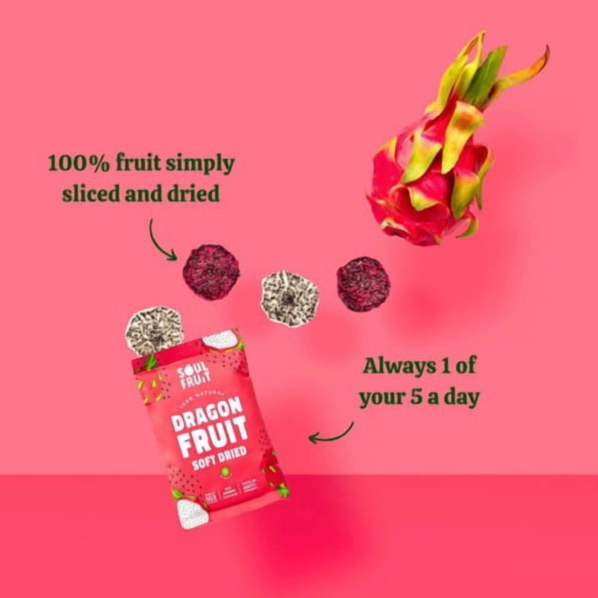 Soul Fruit Soft Dried Dragon Fruit 30g, British Import (Pack of 2)