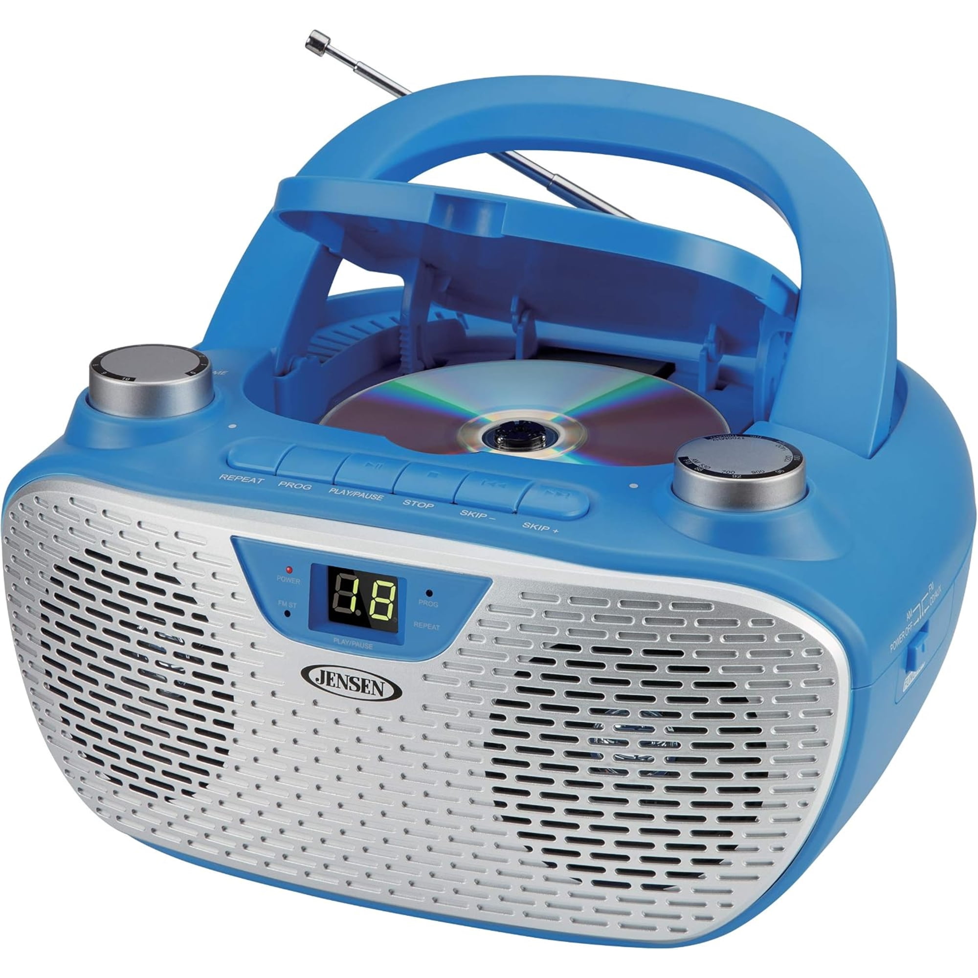 Jensen CD485BL Portable Stereo Compact Disc Player With Am/Fm Stereo Radio (Blue)