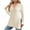 Fall Clothes Beige, variant on Womens Knitted Ribbed Fall Clothes, Long Sleeve Pullover for Women Plus Size Casual Solid Color Side Slit V Neck Sweaters