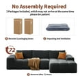 thumbnail image 6 of L-shaped Modular Combination Sofa, No Assembly Required, Deep Seat Sofa with 3 Cushions, Soft Fabric Upholstery, Suitable for Modern Lounge Areas in Living Rooms and Bedrooms, 6 of 6