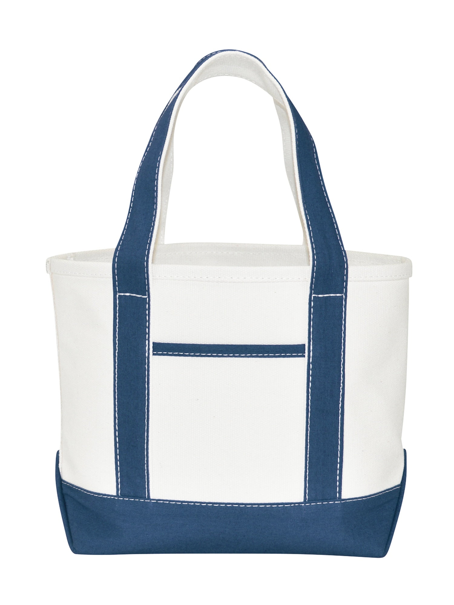 DALIX DALIX 14" Mini Small Cotton Canvas Gift Tote Bag in Navy Blue