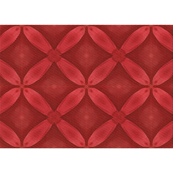 Ahgly Company Indoor Rectangle Patterned Red Area Rugs, 7' x 10'