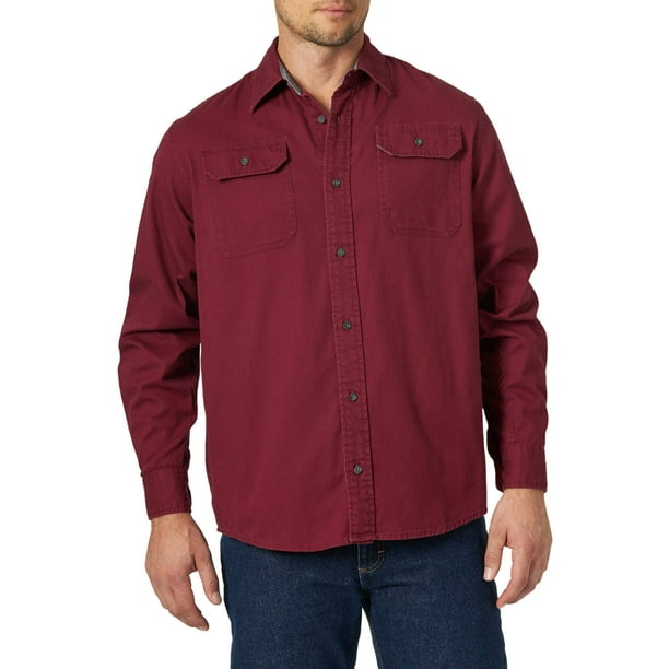long sleeve wrangler shirts for men