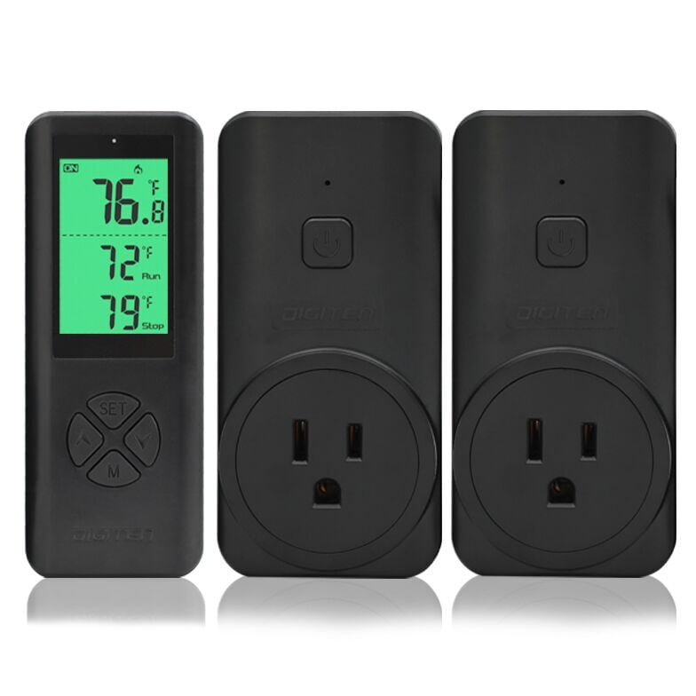 DIGITEN Wireless Temperature Controlled Outlet (With 2 Receivers) Plug