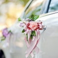 thumbnail image 3 of 6PCS Wedding Car Flower Artificial Ribbon Flower Wedding Car Decor with Tape, 3 of 10