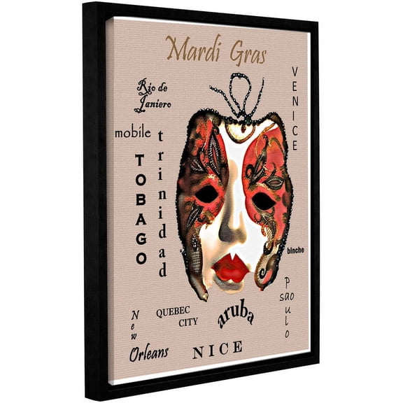 ArtWall Linda Parker "Cities Of Mardi Gras" Gallery-wrapped Floater-framed Canvas