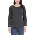 thumbnail image 3 of Annhoo Plus Size Womens Maternity Shirts Long Sleeve Crew Neck Zipper Pregnant Tops Casual Comfy Breastfeeding Clothes, 3 of 8