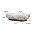 thumbnail image 2 of Usloyux Fruit Serving Tray, Decorative Wooden Tray for Food Storage and Display, Multi-Functional Cosmetic Jewelry Cupcake Crystal Tray, Elegant Centerpiece for Dining Table Kitchen Countertop, 2 of 2