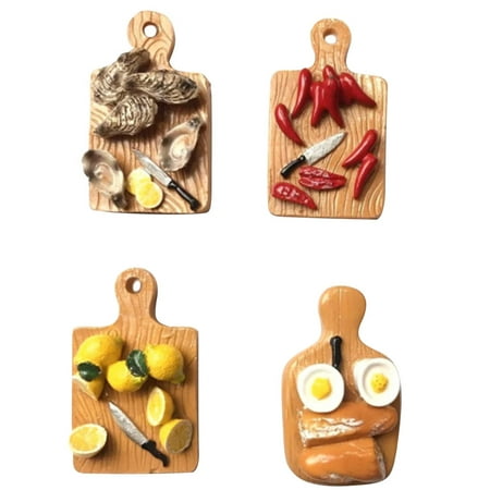 

Hemoton 4Pcs Home Resin Pepper Lemon Chopping Board Fridge Magnets for Decor Using