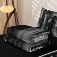 thumbnail image 5 of Erosebridal Geometric Line Art Zipper Queen Comforter Set with Fitted Sheet and 2 Pillowcases,Black White Brush Graffiti Zipper Bedding Set For Girls,Black Reversible,4-Piece, 5 of 7