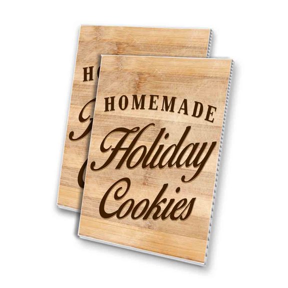 Homemade Holiday Cookies (24" X 36") 4mm Corrugated Plastic Panel, Graphics Applied To 1 Side (Pk of 2)