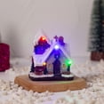 thumbnail image 3 of Advancent Navidad LED nieve casa escena luminosa cabina figuritas DIY Año Nuevo brillante pueblo Patio chimenea estantería adornos Kits de decoración para fiestas Tipo 2, 3 of 6