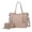 EMB Taupe, variant on MKF Collection Bonita Checker Women's Tote Bag with Wristlet Wallet, Vegan Leather 2Pcs Shopper Handbag Set by Mia K . - Black