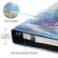 thumbnail image 3 of FORMRS 3 Ring Photo Album 4"x6" Self Adhesive Large Capacity PU Leather Cover, Crystal Ocean, 3 of 8
