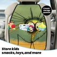 thumbnail image 5 of Fuzoiu Quirky Cartoon 123 Print 2 Pack Kick Mat Back Seat Protector With 3 Storage Pockets, Universal Car Seat Back Organizer For Kids Pets, Waterproof Backseat Protector For Most Car, 5 of 8