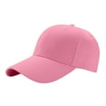 thumbnail image 2 of Only Moment Hot Pink Baseball Cap Blank Trucker Hats Polyester,Spandex Adjustable Size for Running Workouts and Outdoor Activities All Seasons One Size, 2 of 5