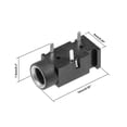thumbnail image 2 of 4Pcs PCB Mount 3.5mm 3 Pin Socket Stereo Jack Audio Video Connector Black PJ320, 2 of 4