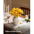 thumbnail image 3 of Yellow Rose Bouquet Building Set, Artificial Flowers Botanical Collection Kit for Adults, Gift for Christmas and Valentines Day, Warmming Home Office Table Centerpiece Decor - IA11019, 3 of 8