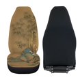thumbnail image 6 of POLERO Bamboo Swallow Moon Design Stretchy Front Seat Cover for Automotive Interior, Polyester Non-Slip Vehicle Seat Covers Car, 6 of 13