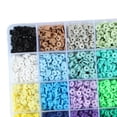 thumbnail image 2 of 4800 Pcs 24 Couleurs Perles en Argile Perles Disques Intercalaires pour Recherche de Bijoux DIY, 2 of 8