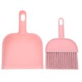 thumbnail image 1 of Small Broom And Dustpan Set dusts Pan And Brush Set Hand Mini Broom And Dustpan Set For Tabletop Keyboards Clean Pet Cages Pink, 1 of 8