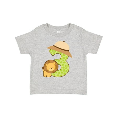 

Inktastic Safari 3rd Birthday 3 Year Old Gift Toddler Boy or Toddler Girl T-Shirt