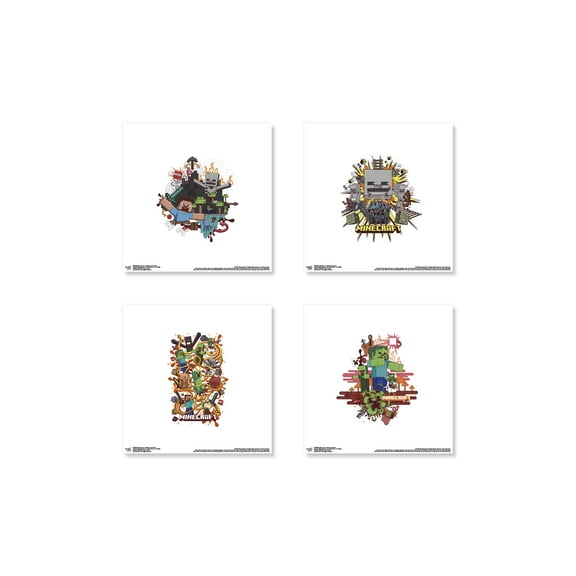 Gallery Pops Minecraft - Funtage Mobs Wall Art Bundle (4-Pack)