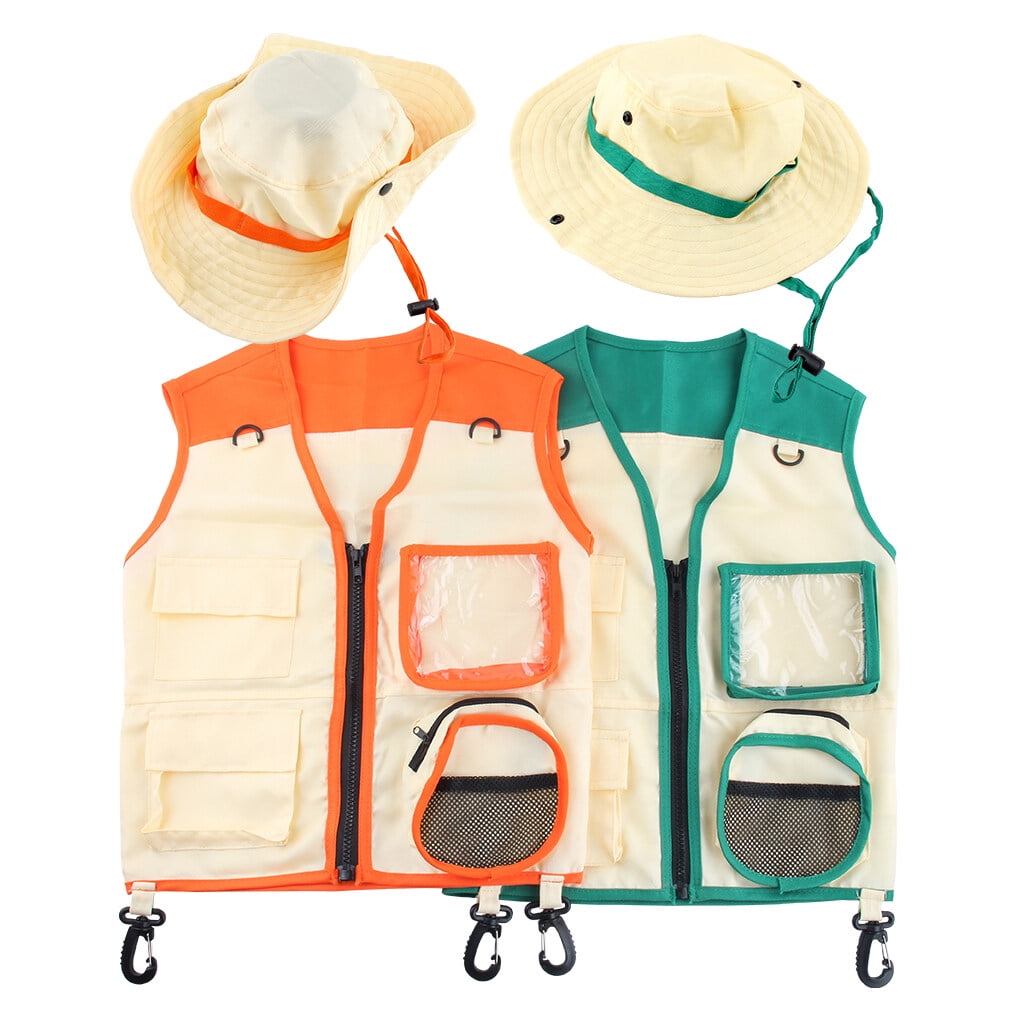 Buy Ramede Kids Explorer Vest and Hat Costume with Magnifying Glass for  Kids Outdoor Adventure Camping Cargo Vest for Boys Girls Pretend Play or  Nature Safari Halloween Party Outfit Online at desertcartKUWAIT